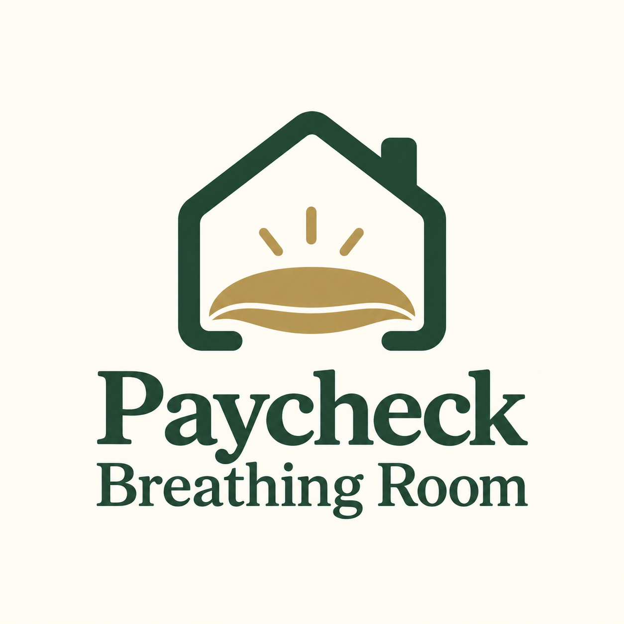 Paycheck Breathing Room house and cushion logo